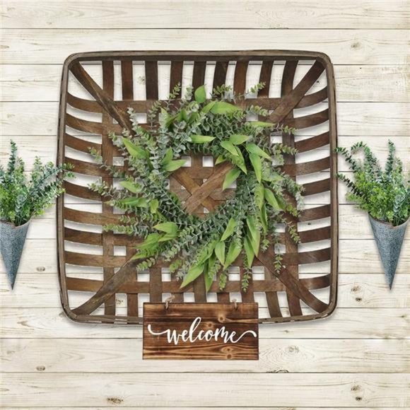 Wreath Front Door Decor Eucalyptus - 26" Farmhouse Large Wreath Spring Summer - Picture 6 of 6